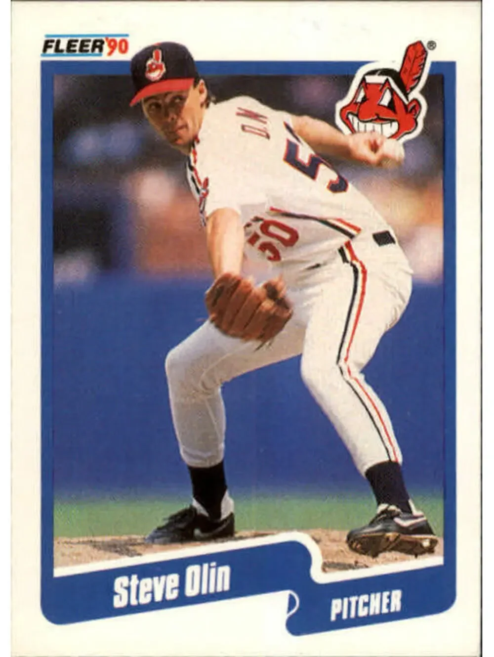 1990 Steve Olin Fleer Baseball Card #499